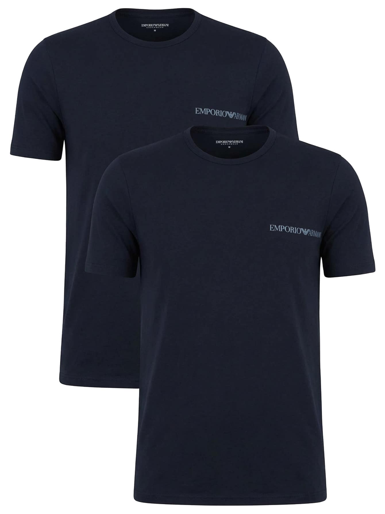 Armani 2 Pack Men's O-Neck T-Shirt Navy Blue - Armani Blue/Armani Blue - View 1