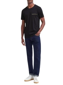 Armani 2 Pack Men's O-Neck T-Shirt Black - Black/Black - View 4