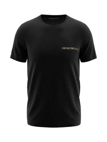 Armani 2 Pack Men's O-Neck T-Shirt Black - Black/Black - View 5