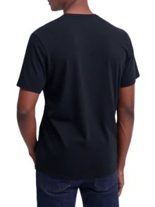 Armani 2 Pack Men's O-Neck T-Shirt Navy Blue - Armani Blue/Armani Blue - 查看 3