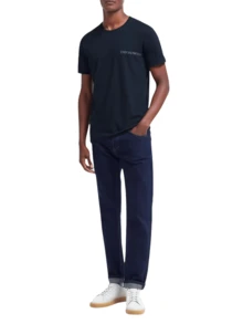 Armani 2 Pack Men's O-Neck T-Shirt Navy Blue - Armani Blue/Armani Blue - 查看 4
