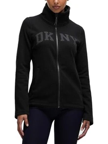 DKNY Tech Women's Full Zip Jacket Black - Black - View 1