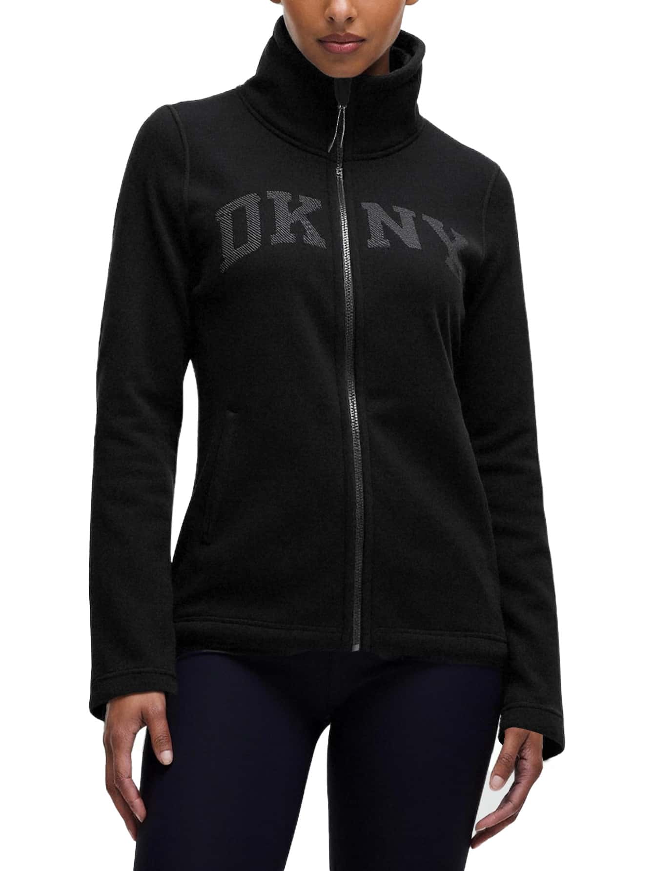 DKNY Tech Women's Full Zip Jacket Black - Black - View 1