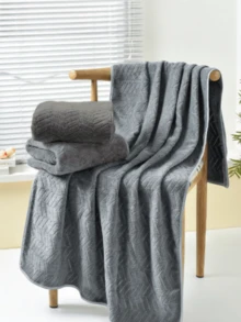 1 buah Handuk Poliester Motif Gandum atau Handuk Mandi, Handuk Rajut Persegi Panjang Gaya Minimalis Modern yang Dihiasi dengan Detail Tenunan Jacquard yang Indah; Linen Kamar Mandi yang Sangat Menyerap dan Cepat Kering, Menampilkan Tekstur Lembut - MultiWarna - View 4