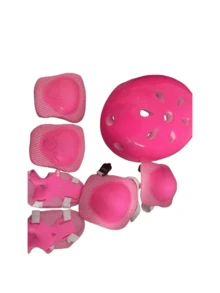 1 pieza Casco con diseño de mariposa, equipo de protección de 7 piezas para bicicleta de equilibrio, monopatín, ruedas, patines y patines de ruedas - Rosa - Ver 8