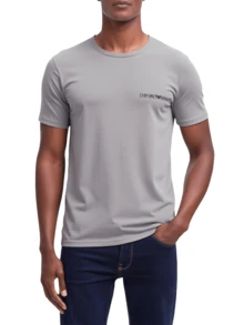 Armani 2 Pack Men's O-Neck T-Shirt Black Grey - Shade/Black - View 2