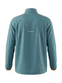 Asics Lite Show Men's Full Zip Jacket Blue - FOGGY TEAL - View 2