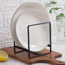 1/2PCS Space-Saving Stainless Steel Dish Rack, Vertical Plate Holder For Plates, Cutting Boards, And Pot Lids, Kitchen Organizer, Metal Material, Kitchen Storage Utensils, Room Decoration, Suitable For Kitchen, Restaurant, Party, Camping, Outdoor, Gathering, Gift For Friends, Family Gift - Multicolor - View 6