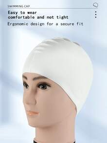 Swimming Cap, Adult Silicone Waterproof Swimming Cap, Universal Silicone Swimming Cap For Boys And Girls, Plus Size, Doesn't Constrict The Head. - Multicolor - View 3