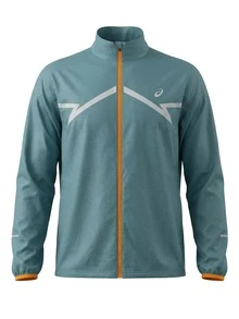 Asics Lite Show Men's Full Zip Jacket Blue - FOGGY TEAL - View 1