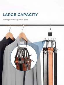 360° Rotatable Wardrobe Belt Organizer (1/5 PCS), Large-Capacity Space-Saving Storage Tool, Universal Accessory Storage Solution For Belts, Bras, Ties, Scarves, Camisoles, Wallets - Multicolor - View 7