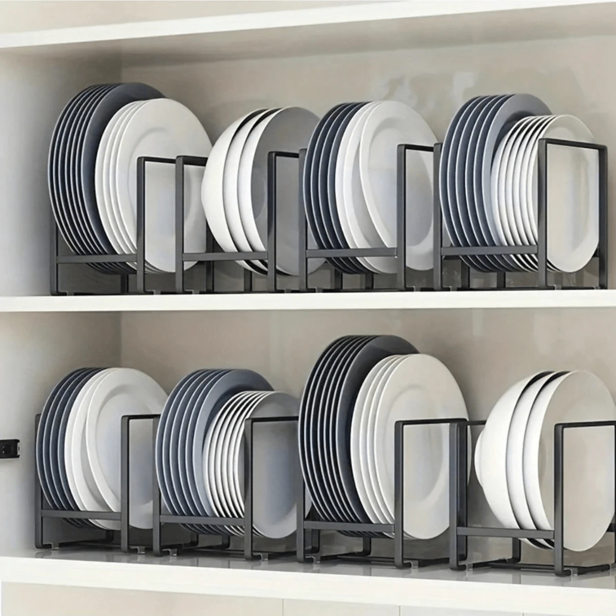 1/2PCS Space-Saving Stainless Steel Dish Rack, Vertical Plate Holder For Plates, Cutting Boards, And Pot Lids, Kitchen Organizer, Metal Material, Kitchen Storage Utensils, Room Decoration, Suitable For Kitchen, Restaurant, Party, Camping, Outdoor, Gathering, Gift For Friends, Family Gift - Multicolor - View 1