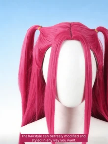 1PC Girl Group Role-Play Wig, Pre-Styled Ready-To-Wear Cosplay Hair For Performance And Costume Parties - Multicolor - View 2