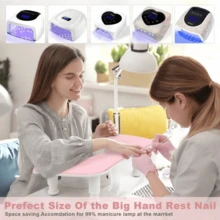 Giá đỡ tay hình chữ U có thể điều chỉnh dành cho kỹ thuật viên làm móng - Bọc da PU màu trắng. - Nhiều màu - Xem 12