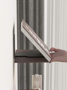 1件/2件/4件装 现代悬浮式壁挂置物架 隐形储物架 适用于家庭办公室书房 节省空间 无需用电 - 彩色 - 查看 2