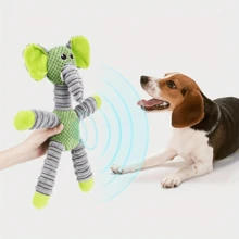 Chew Toys For Dogs - Elephant, Bear, Pig Animal Shaped Squeaky Toys For Small Pets - Multicolor - View 2