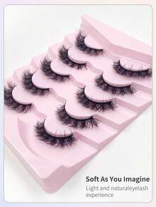 5 Pairs Fluffy Mink Effect False Eyelashes Wispy Dense Curly Lashes For Natural Glam Makeup - Criss Cross lashes - View 5