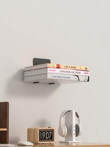 1件/2件/4件装 现代悬浮式壁挂置物架 隐形储物架 适用于家庭办公室书房 节省空间 无需用电 - 彩色 - 查看 6