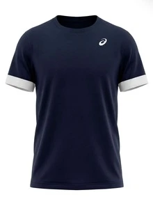 Asics Court Men's T-Shirts Navy Blue - WHITE/MIDNIGHT - View 1