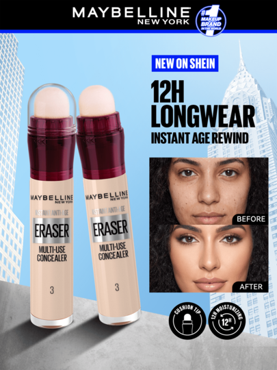 Maybelline مزيل التجاعيد الفوري، 03 فير، كونسيلر، كونسيلر مرطب، مايبلين، 0.23 أونصة/6.8 مل - كونسيلر، مرطب، طويل الأمد، قاعدة مكياج، برايمر