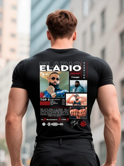 Playera Unisex 100% Algodón Peinado Cuello Redondo Modelo Recuadros Eladio Sauce Boyz Carrion, Unisex, Fresca y Cómoda