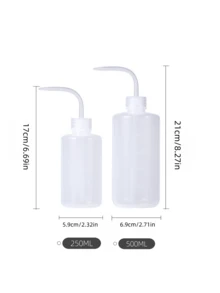 1 bình tưới cây, bình tưới cây dạng bóp, bình tưới cây mọng nước cho cây cảnh và hoa, bình bóp, bình rửa miệng bằng nhựa miệng cong, bình tưới có miệng nhọn cho cây trồng trong chậu. - trắng - Xem 11