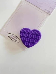 Joivida 1 cái, Giá đỡ điện thoại hình trái tim có giác hút, Ốp điện thoại silicon có giác hút, Thiết bị cố định hai mặt, Thiết kế rảnh tay, Thích hợp cho chụp ảnh tự sướng và quay video bằng điện thoại, Thích hợp cho bề mặt kính, Tay cầm điện thoại silicon hình trái tim có giác hút, Ốp bảo vệ điện thoại hai mặt có giác hút - Nhiều màu - Xem 13