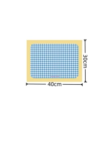 SHEIN 1pc Plaid Desk Mat, Waterproof & Oil Resistant, Washable, Suitable For Dorm Desk, Student Study Writing Desk Pad - Blue and White - View 8