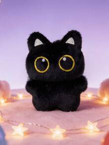 MINKOJA 3.94英寸可爱黑猫毛绒钥匙扣，大眼睛猫咪造型，可爱卡通小猫围巾款，柔软填充玩偶挂件钥匙圈，时尚背包装饰，生日礼物、儿童节礼物、感恩节礼物、复活节礼物、情人节礼物，送给孩子、朋友和女朋友 - 彩色 - 查看 11