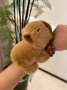 POKOJA LAND 可爱的水豚拍手戒指，创意设计的毛绒玩具，可戴在手腕上，新颖的圣诞节和新年礼物，万圣节装饰品，水豚玩偶，圣诞节，水豚服装，趣味毛绒动物，缝纫玩偶 - 彩色 - 查看 6