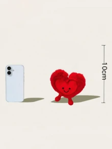 POKOJA LAND 1个装 3.9英寸-Beatty Love 毛绒娃娃吊坠，可爱红色爱心填充娃娃，适合作为情人节/圣诞节及其他节日礼物送给妻子、女朋友、男朋友、爱人 - 彩色 - 查看 3