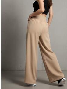 Lightweight Wide Pants For Women - 米色 - 查看 3