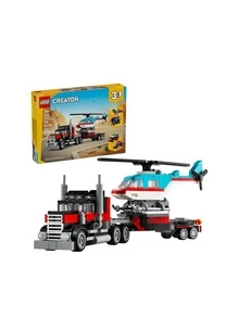 LEGO Creator 3-In-1 Flatbed Truck With Helicopter Kids 7Years+ 31146 - Multicolor - View 1