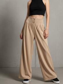 Lightweight Wide Pants For Women - 米色 - 查看 1
