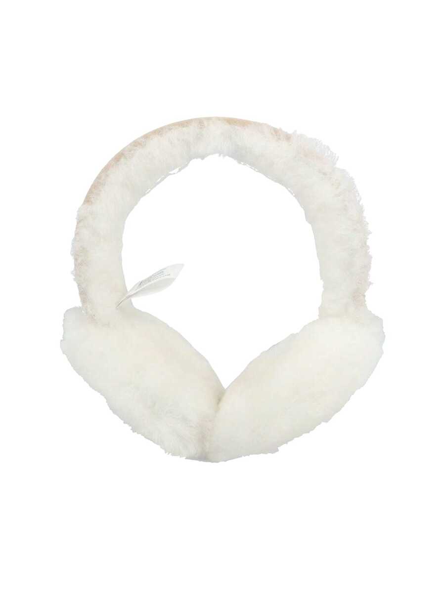 UGG Classic Women's Sheepskin Embroidery Earmuffs Sand - White - View 1
