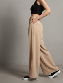 Lightweight Wide Pants For Women - 米色 - 查看 2
