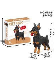 1 Bộ xếp hình 3D hình thú cưng hoạt hình (chó Teddy/Schnauzer/Doberman/Husky/French Bulldog/Chow Chow/Dachshund/Poodle/Golden Retriever/Corgi/Bull Terrier) - Mô hình lắp ráp sáng tạo, giáo dục - Trang trí nhà cửa và quà tặng sinh nhật - Nhiều màu - Xem 22