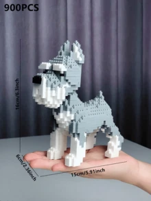 1 Bộ xếp hình 3D hình thú cưng hoạt hình (chó Teddy/Schnauzer/Doberman/Husky/French Bulldog/Chow Chow/Dachshund/Poodle/Golden Retriever/Corgi/Bull Terrier) - Mô hình lắp ráp sáng tạo, giáo dục - Trang trí nhà cửa và quà tặng sinh nhật - Nhiều màu - Xem 5