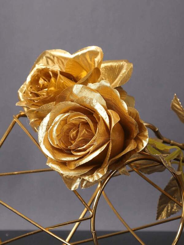 5/9/18 bông hoa hồng vàng nhân tạo trang trí, bó hoa hồng lụa cho tiệc Valentine, hoa hồng giả sống động như thật trang trí đám cưới, cắm hoa ven đường, quà tặng trang trí nhà cửa sinh nhật tốt nghiệp (Nếu phát hiện mùi, hãy để sản phẩm ở nơi thoáng khí trong 1-3 ngày)
