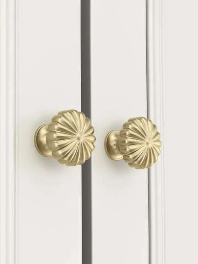 1-10Pack Gold Cabinet Knobs Dresser Knob For Drawer Hardware Handles And Luxury Pulls For Cabinets Zinc Alloy, For Drawer, Wardrobe, Cabinet Door, Kitchen Cabinet, Dressing Table, American Style Home Decoration, Free Screws Included