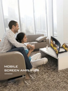 1pc 16/18-Inch Ultra-High-Definition Mobile Phone Screen Magnifier, Newly Upgraded 3d Curved Screen, Foldable And Retractable, Mobile Phone Desktop Stand, Anti-Blue Light Lens, Eye Protection. - Multicolor - View 4