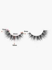 7 Pairs Natural Fox Eye False Eyelashes Soft Wispy Fluffy Lashes For Daily Natural Look Makeup - Black - View 3