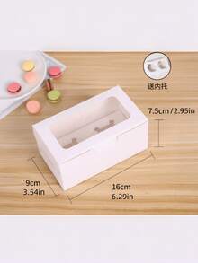 4/8个装带透明窗口的纸杯蛋糕盒，适用于玛芬蛋糕、糕点、甜点、下午茶、慕斯蛋糕等烘焙食品包装 - 彩色 - 查看 27