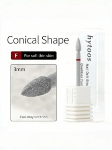 1Pc 3Pcs Tapered Diamond Nail Drill Bit Professional Cuticle Cleaner For Dead Skin Removal Nail Care Manicure Tool - Multicolor - View 10