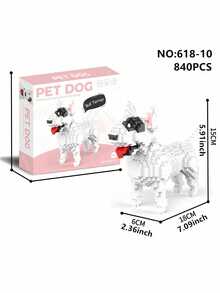 1 Bộ xếp hình 3D hình thú cưng hoạt hình (chó Teddy/Schnauzer/Doberman/Husky/French Bulldog/Chow Chow/Dachshund/Poodle/Golden Retriever/Corgi/Bull Terrier) - Mô hình lắp ráp sáng tạo, giáo dục - Trang trí nhà cửa và quà tặng sinh nhật - Nhiều màu - Xem 12