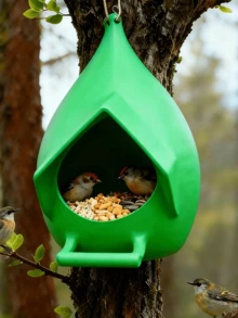 1 chiếc - Đây là một máng ăn chim treo nhỏ gọn dành cho sân vườn. Nó rất nhỏ gọn và thiết kế hình cầu giúp ngăn ngừa đọng nước. Lỗ thoát nước ở đáy giúp nó nhẹ và dễ vệ sinh, phù hợp với các loài chim nhỏ như chim sẻ và chim ruồi. Nó có thể được sử dụng ở nhiều vị trí khác nhau như sân vườn, rừng cây và dưới mái hiên. - 500ml - Xem 2