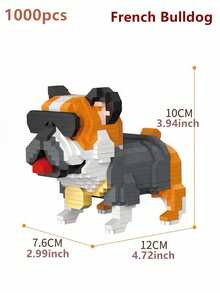 1 Bộ xếp hình 3D hình thú cưng hoạt hình (chó Teddy/Schnauzer/Doberman/Husky/French Bulldog/Chow Chow/Dachshund/Poodle/Golden Retriever/Corgi/Bull Terrier) - Mô hình lắp ráp sáng tạo, giáo dục - Trang trí nhà cửa và quà tặng sinh nhật - Nhiều màu - Xem 20