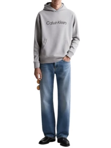 Calvin Klein Men's Hoodie Grey - Gray - View 3