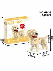 1 Bộ xếp hình 3D hình thú cưng hoạt hình (chó Teddy/Schnauzer/Doberman/Husky/French Bulldog/Chow Chow/Dachshund/Poodle/Golden Retriever/Corgi/Bull Terrier) - Mô hình lắp ráp sáng tạo, giáo dục - Trang trí nhà cửa và quà tặng sinh nhật - Nhiều màu - Xem 19