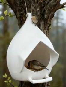 1 chiếc - Đây là một máng ăn chim treo nhỏ gọn dành cho sân vườn. Nó rất nhỏ gọn và thiết kế hình cầu giúp ngăn ngừa đọng nước. Lỗ thoát nước ở đáy giúp nó nhẹ và dễ vệ sinh, phù hợp với các loài chim nhỏ như chim sẻ và chim ruồi. Nó có thể được sử dụng ở nhiều vị trí khác nhau như sân vườn, rừng cây và dưới mái hiên. - 500ml - Xem 5